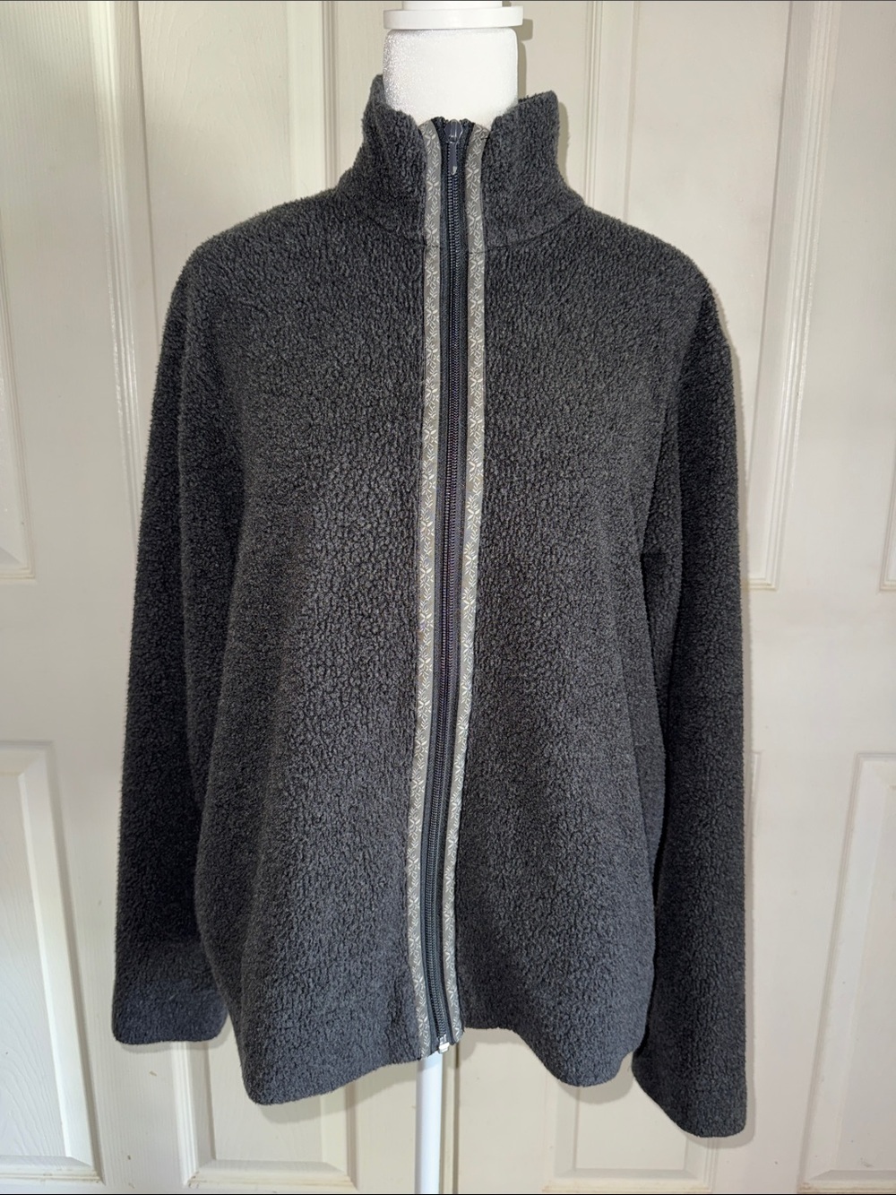 Columbia Vintage Fleece Jacket With Decorative Zipper Trim